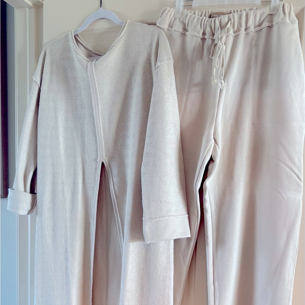 Free People Vanilla Cream Women's Duster and Pants set